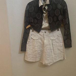 Top,shorts and cropped Cardigan